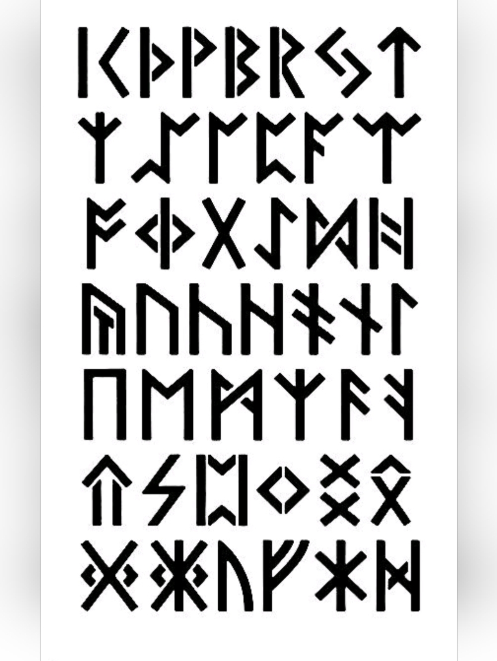 CELTIC RUNES STENCIL A4 MYLAR